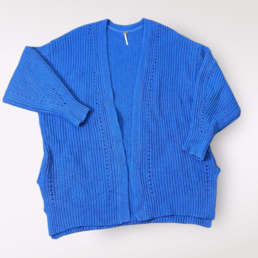 Free People Blue Cardigan Sweater